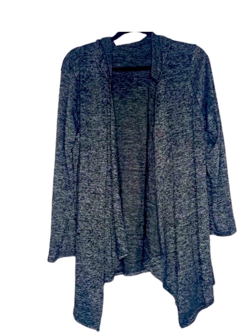 Cozy Open-Front Gray Draped Cardigan